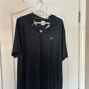 Callaway Black and White Polka Dot Polo Shirt